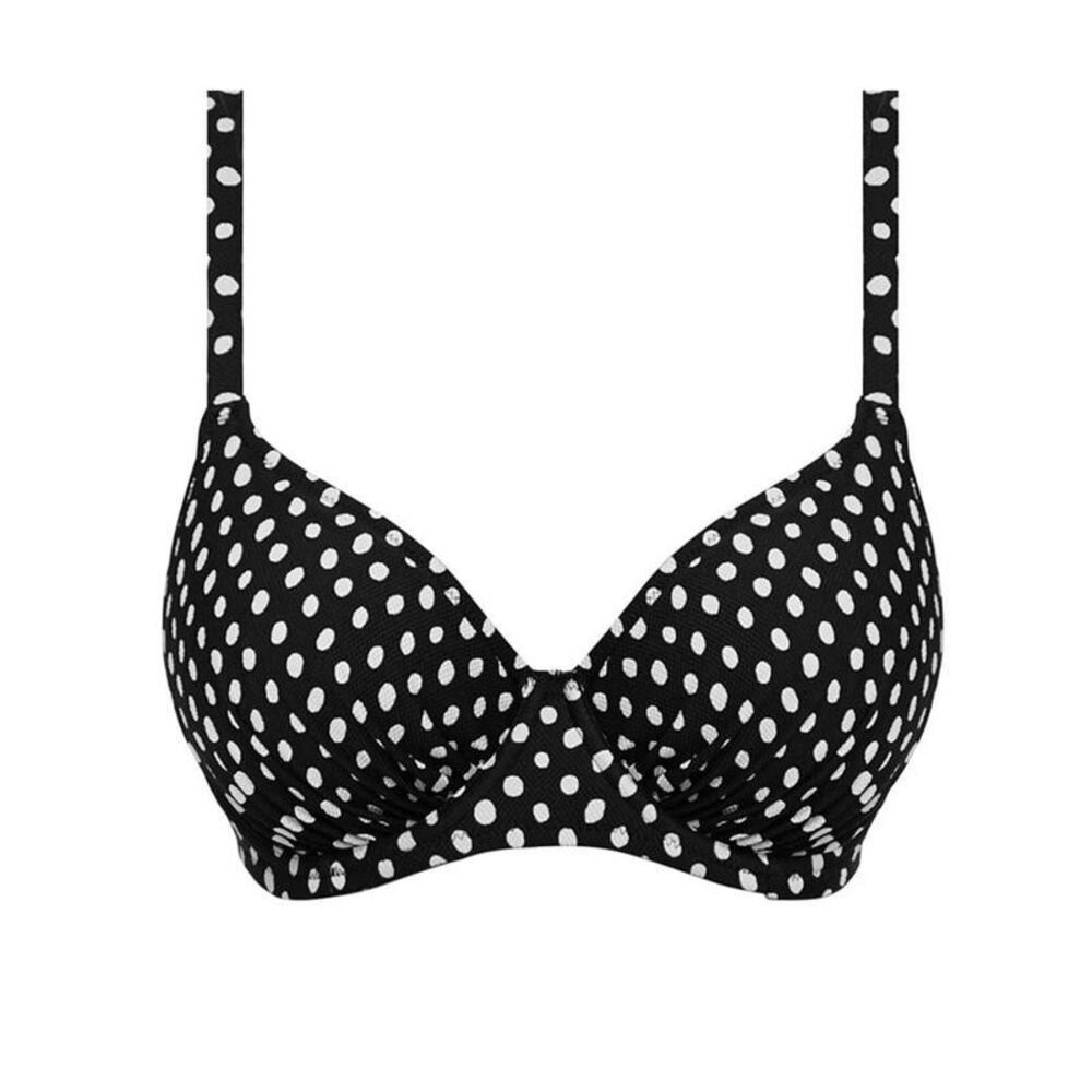 Fantasie Womens/Ladies Polka Dot Underwired Bikini Top / Black/White